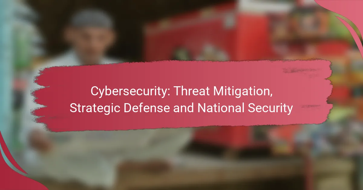 Cybersecurity: Threat Mitigation, Strategic Defense and National Security