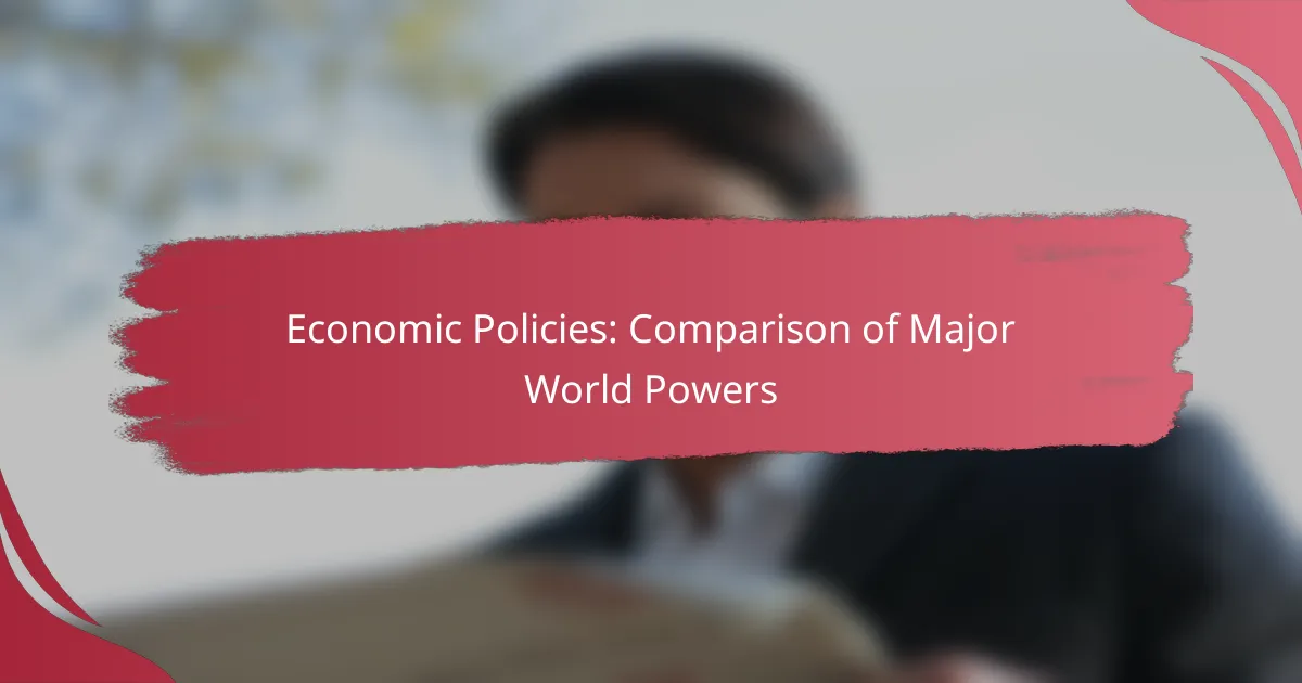 Economic Policies: Comparison of Major World Powers