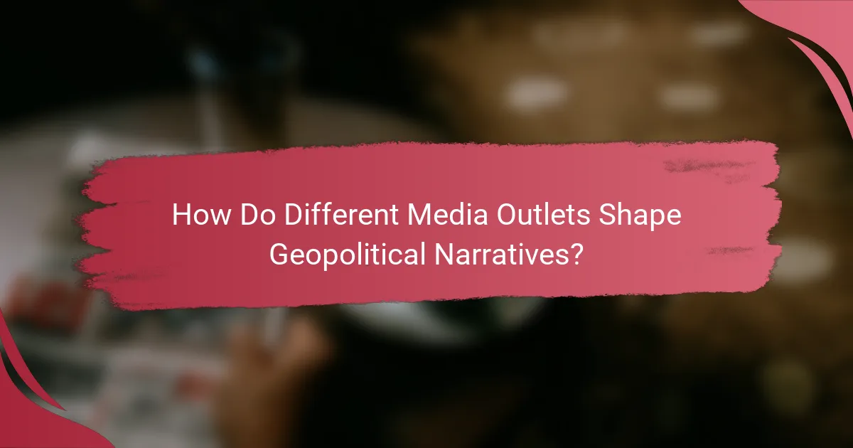 How Do Different Media Outlets Shape Geopolitical Narratives?
