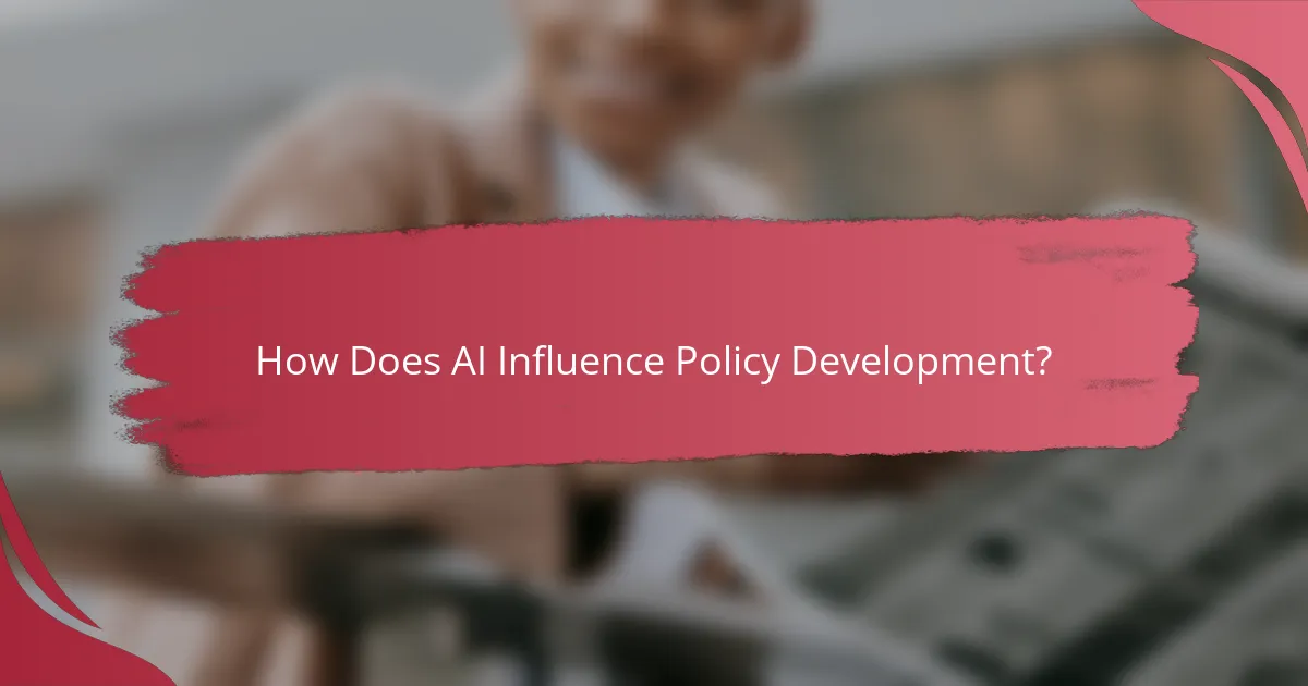 How Does AI Influence Policy Development?
