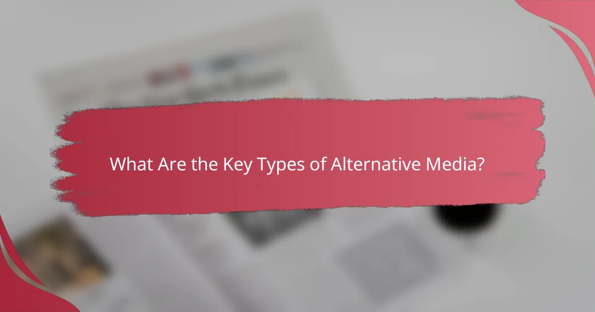 What Are the Key Types of Alternative Media?