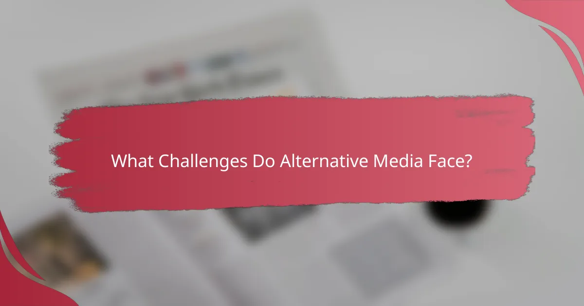 What Challenges Do Alternative Media Face?