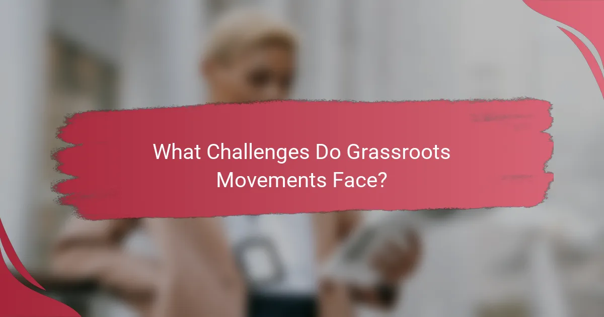 What Challenges Do Grassroots Movements Face?