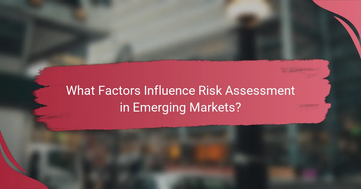 What Factors Influence Risk Assessment in Emerging Markets?